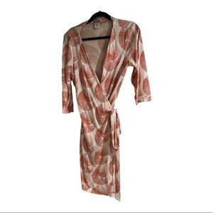 DVF Julian Wrap Dress 100% silk